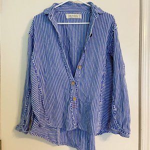 Free People Striped Button Down